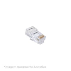 CONECTOR RJ45 8 VIAS 8 CONTATOS CAT. 5E 