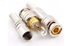 CONECTOR BNC MOLA PARAFUSO 6MM  DOURADO