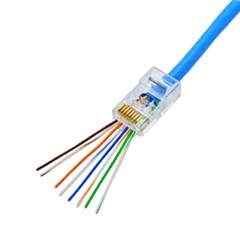 CONECTOR PLUG RJ45 DE PASSAGEM (INTERNET)