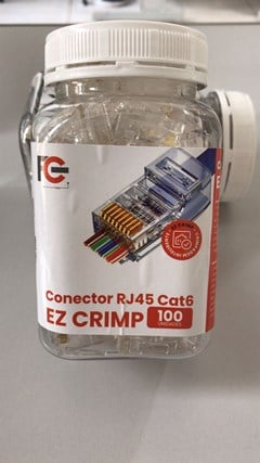 CONECTOR RJ45 CAT6 PASSANTE EZ CRIMP POTE C/100