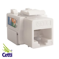 CONECTOR RJ45 FEMEA CAT6 BRANCO