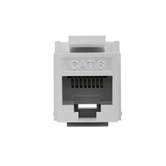 CONECTOR RJ45 FEMEA 180° CAT6 BRANCO